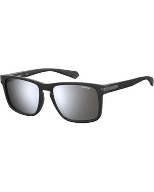 Polaroid Pld 2088/S 003/Ex Sunglasses Plastic Squared Mirror - Black