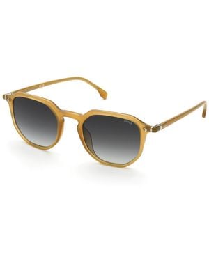 Lozza Sl4350 Roma 8 0T91 Sunglasses Acetate Smoke Geometric Normal Nuanced - Black