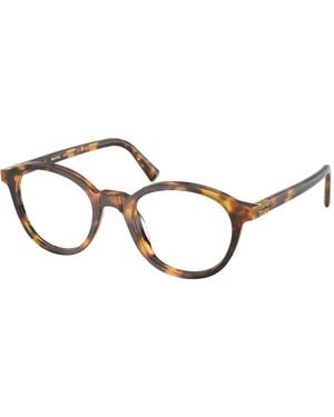 Miu Miu Mu 02Wv 14L1O1 Optical Frames Acetate Round Normal - Black