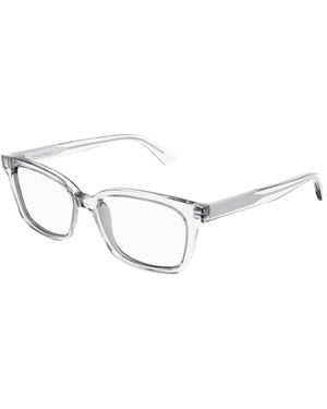 McQueen Am0464O 004 Optical Frames Acetate Transparent Squared - Black
