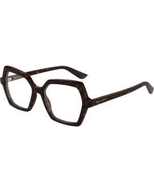 McQueen Am0537O 002 Optical Frames Acetate Transparent Geometric - Black