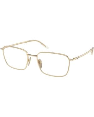 Prada Pr D55V Zvn1O1 Optical Frames Metal Transparent Squared Normal - Black