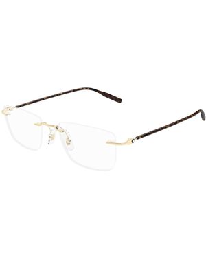 Montblanc Mb0431O 002 Optical Frames Metal Transparent Squared - Black