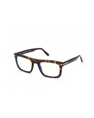 Tom Ford Ft5757-B 052 Optical Frames Acetate Squared Normal - Black