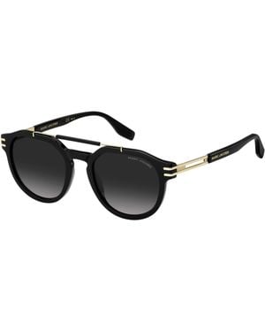 Marc Jacobs Marc 675/S 807/9O Sunglasses Plastic Round Shaded - Black