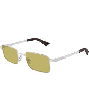 Bottega Veneta Bv1469S 003 Sunglasses Metal Squared - Black
