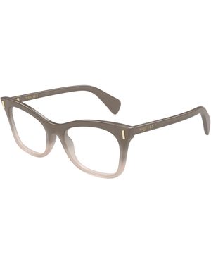 McQueen Am0552O 004 Optical Frames Acetate Transparent Cat Eye - Black