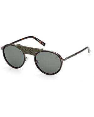 Timberland Tb00090 52R Sunglasses Injected Pilot Polarized - Black