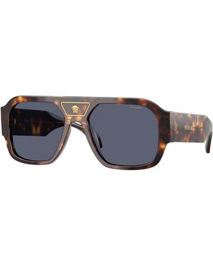 Versace Ve4508U 55372V Sunglasses Acetate Squared Polarized - Black
