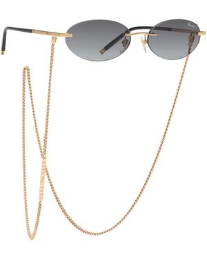Chopard Ikchl87 300 Sunglasses Metal Smoke Geometric Anti-Glare Nuanced - White
