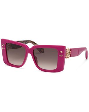 Roberto Cavalli Src056M 09M3 Sunglasses Acetate Squared Normal Shaded - Black
