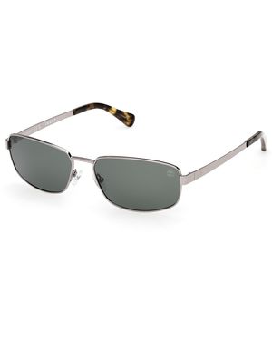 Timberland Tb00066 08R Sunglasses Metal Squared Polarized - Black
