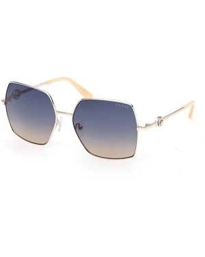 Guess Gu00285 32W Sunglasses Metal Squared Normal - Blue