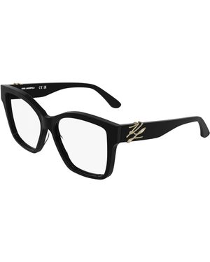 KARL LAGERFELD Kl6215 001 Optical Frames Acetate Squared Normal - Black