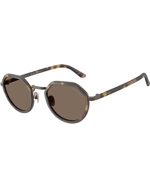 Giorgio Armani Ar6181 640573 Sunglasses Metal Round Normal - Black