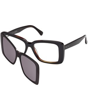 Max Mara Mm5266 56 Optical Frames Acetate Smoke Squared Normal - Black