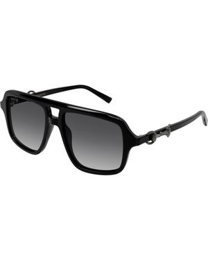 Gucci Gg2052S 005 Sunglasses Acetate Pilot - Black