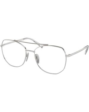 Prada Pr A58V 1Bc1O1 Optical Frames Steel Geometric Normal - Black