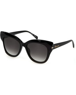 Blumarine Sbm833S 700 Sunglasses Acetate Butterfly Normal Shaded - Black