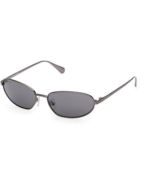 MAX&Co. Mo0160 08A Sunglasses Metal Smoke Round Normal - Black