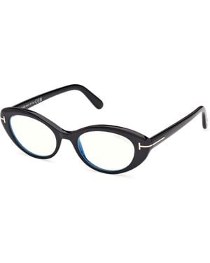 Tom Ford Ft6092-B 001 Optical Frames Acetate Round Normal - Black
