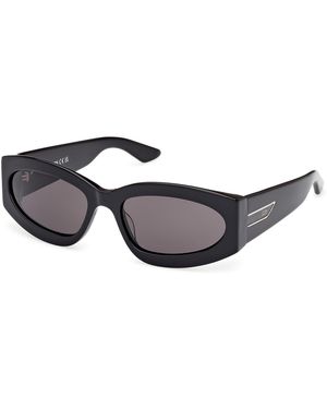 Gcds Gd0057 01A Sunglasses Acetate Smoke Geometric Normal - Black