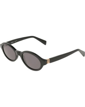 Liu Jo Lj827S 001 Sunglasses Acetate Smoke Round Normal - Black