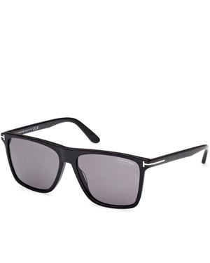 Tom Ford Ft0832 Fletcher 01D Sunglasses Acetate Smoke Squared Polarized - Black