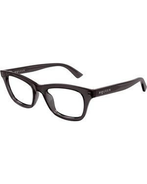 McQueen Am0515O 009 Optical Frames Acetate Transparent Cat Eye - Black