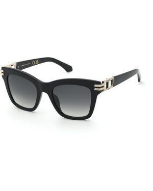 Twinset Stw113 700 Sunglasses Acetate Smoke Squared Normal Nuanced - Black