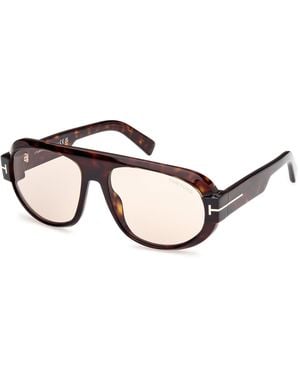 Tom Ford Ft1102 Blake-02 52E Sunglasses Acetate Pilot Photochromatic - Black