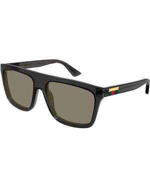 Gucci Gg0748S 010 Sunglasses Injected Squared - Black