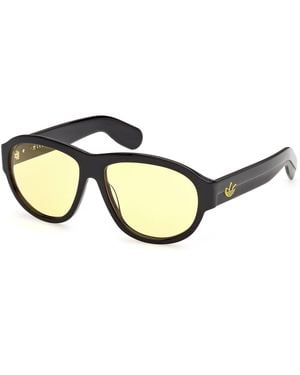 adidas Originals Or0150 01E Sunglasses Acetate Pilot Normal - Black
