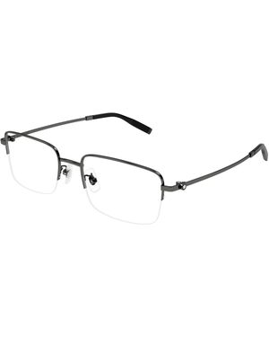 Montblanc Mb0313Oa 003 Optical Frames Titanium Transparent Squared - Black