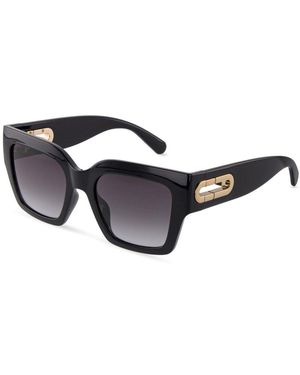 Furla Sfub08 0Z42 Sunglasses Injected Smoke Geometric Normal Nuanced - Black
