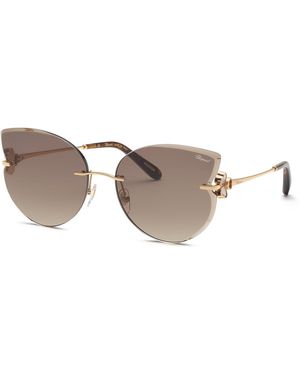 Chopard Schl90V 08Fc Sunglasses Metal Butterfly Anti-Glare Nuanced - Black