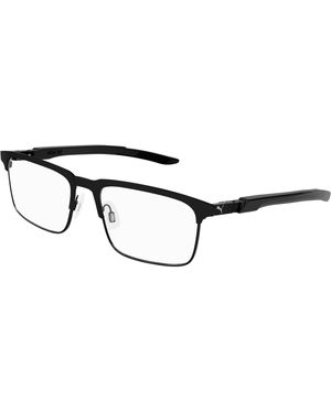 PUMA Pu0380O 001 Optical Frames Metal Transparent Squared - Black