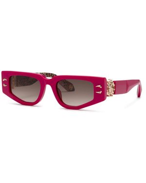 Roberto Cavalli Src057M 09M3 Sunglasses Acetate Squared Normal Shaded - Black