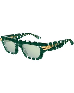 Bottega Veneta Bv1321S 003 Sunglasses Acetate Squared - Green