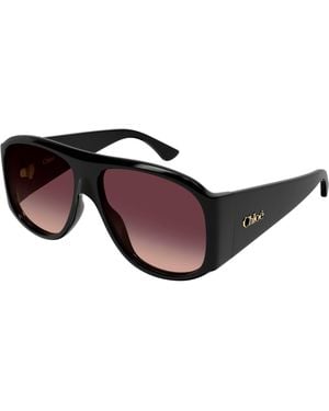Chloé Ch0347S 007 Sunglasses Acetate Pilot Nuanced - Black