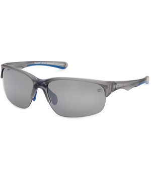 Timberland Tb00082 20D Sunglasses Injected Smoke Squared Polarized - Grey
