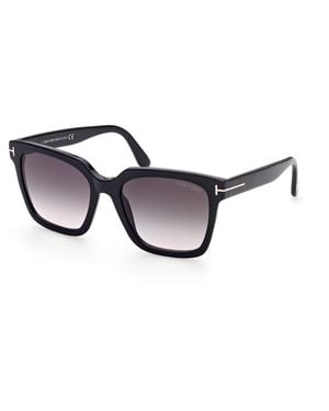 Tom Ford Ft0952 Selby 01B Sunglasses Acetate Squared Normal Shaded - Black