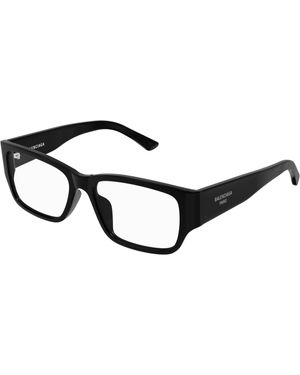 Balenciaga Bb0373Ok 001 Optical Frames Acetate Transparent Squared - Black