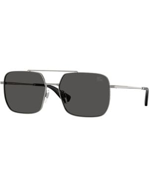 Burberry Be3179 100387 Sunglasses Steel Pilot Normal - Black