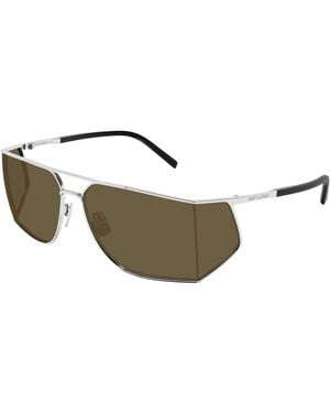 Saint Laurent Sl 750 003 Sunglasses Metal Squared - Black