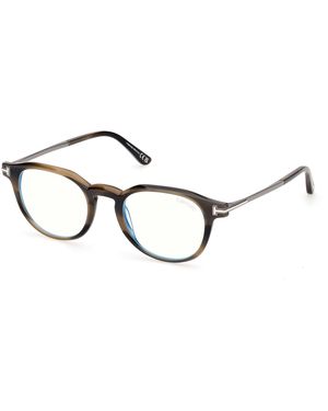 Tom Ford Ft6125-B 055 Optical Frames Acetate Round Normal - Black