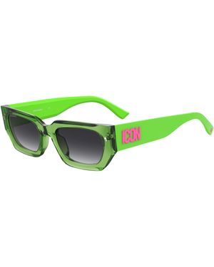 DSquared² Icon 0017/S 6Fz/9O Sunglasses Acetate Squared Shaded - Green