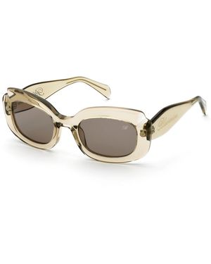 Blumarine Sbm890 07Hm Sunglasses Acetate Squared Normal - Black