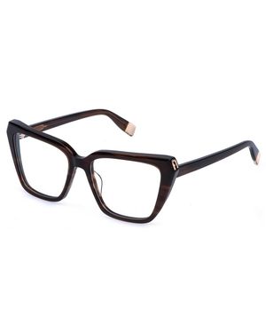 Furla Vfu988 700 Optical Frames Acetate Squared - Black