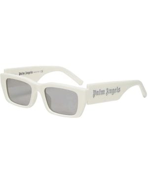Palm Angels Peri006 Palm 0172 Mirror Sunglasses Acetate Squared Normal Mirror - White